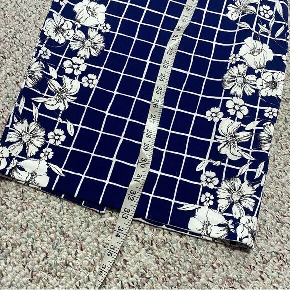 Express Womens Floral Grid Strapless Bodycon Midi Dress Size 2 - Picture 6 of 8